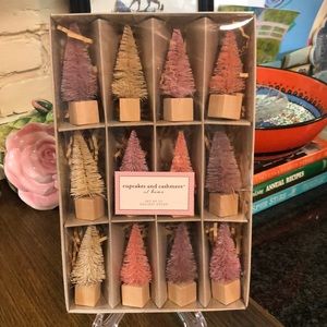 Pastel Mini Christmas Tree Decor - Qty 12 in Box